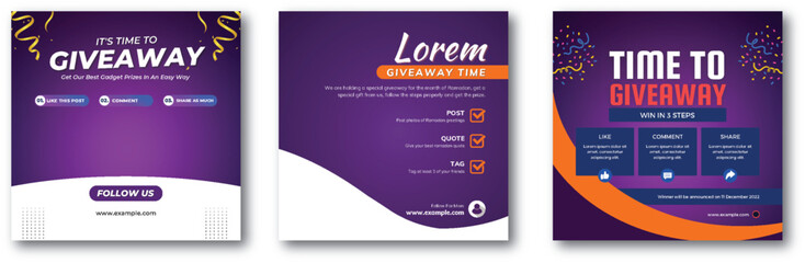 Engaging Giveaway Promotion Templates with Ramadan Theme and Instructions