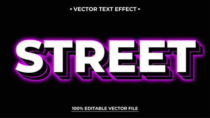 Streetwear text style effect for T shirt design