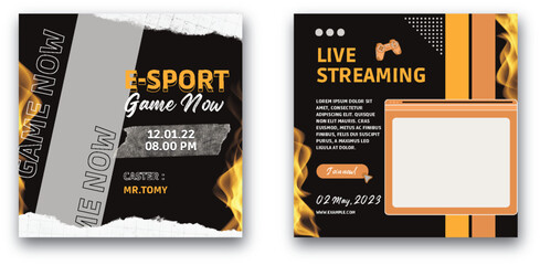 Dynamic Esports Tournament Announcement and Live Streaming Invitation