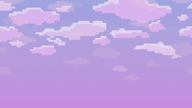 pixel art sky morning glow sky (endless)