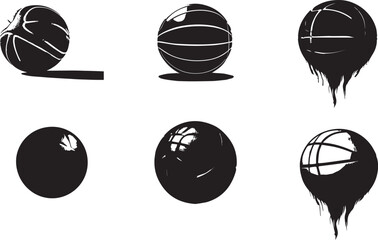 Fototapeta premium Basketball balls silhouette