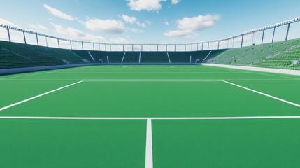 Modern Green Stadium: A Breathtaking View of an Empty Field