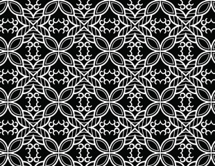 Modern Black and White Circular Geometric Pattern