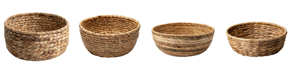 Obraz premium Assortment of handmade wicker baskets for storage and decor