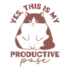 Funny Sarcastic Cat PNG Design