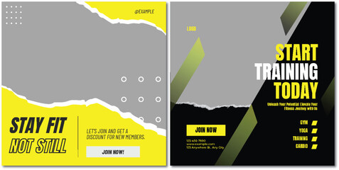 Dynamic Fitness Ad Design: Unleash Your Potential with Modern Visuals