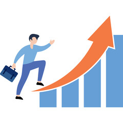 Fototapeta premium Career Growth Illustration