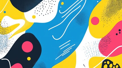 Fototapeta premium Vibrant Abstract Art: A Symphony of Colors and Shapes, Bold Design with Dynamic Composition and Energetic Feel, Modern and Playful Graphic