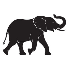 Obraz premium elephant silhouette vector
