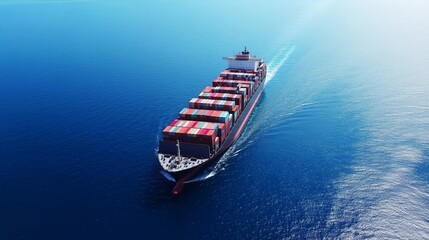Container Ship Cargo Vessel Ocean Freight Maritime Transportation Global Trade