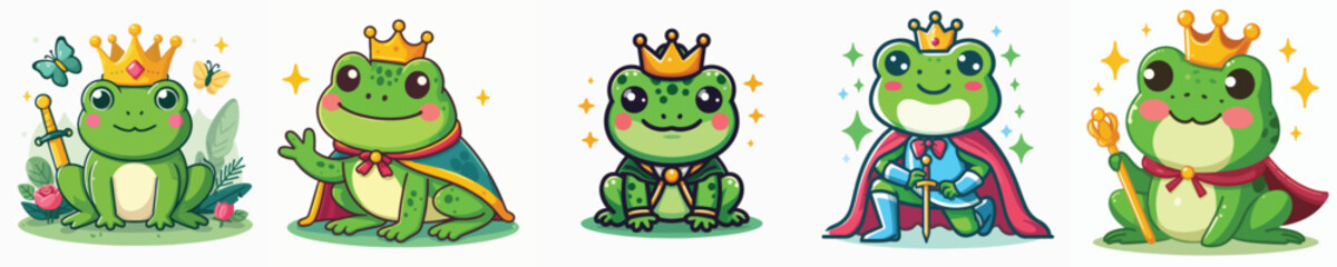 Vector of a frog prince.