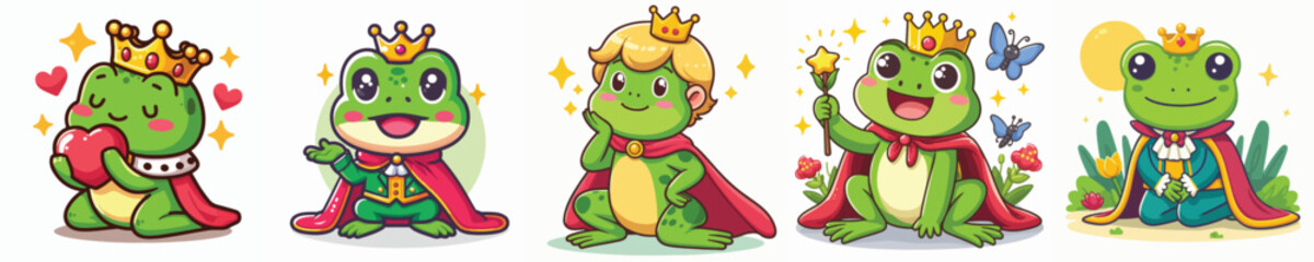 Vector of a frog prince.