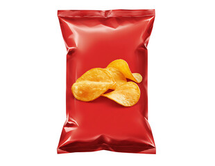Pack of Potato Snacks Isolated on Transparent Background