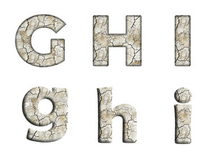 Broken Alpha Broken Crack G, H, I Alphabet letter text typography font  copy.png