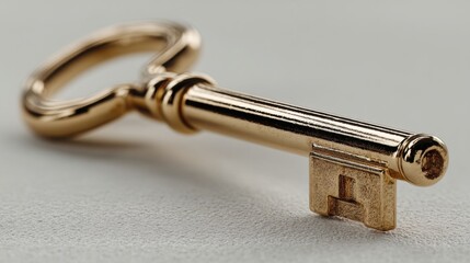 A close-up of a key resting on a table representing the concept of unlocking new opportunities in life and business
