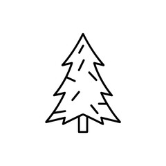 Minimalist Christmas tree outline design for holiday decor  