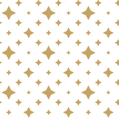 Abstract geometric pattern with crosses, stripes, lines. Seamless vector background. White and gold ornament. Modern reticulated graphic design.