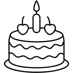 birthday cake vector illustration