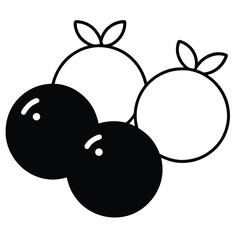 black currant isolated on white background