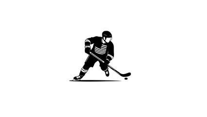 Obraz premium Hockey player silhouette vector sport, hockey, player, winter, boy, people, vector, ski, silhouette, ice, snowboard, person, sports, helmet, action, baseball, woman, illustration, fun, athlete, child,