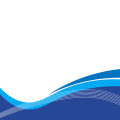 Business Curve Footer with Blend Wave