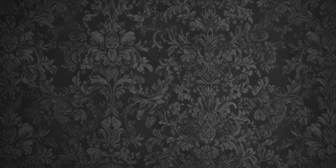 Elegant charcoal floral damask wallpaper, intricate small details ,  wallpaper,  surface,  art