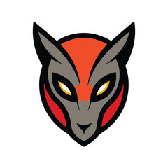 alien animal head mascot logo vector art illustration 