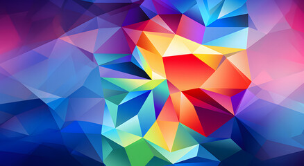 Obraz premium Multicolor rainbow low poly background. Abstract random vector background from triangles. Polygonal design, geometric background with gradient. shiny texture,