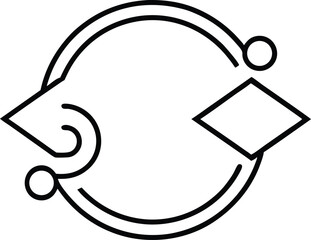 devops cycle line art vector icon.
