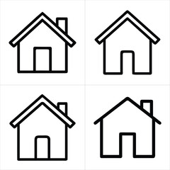 house line icon set
