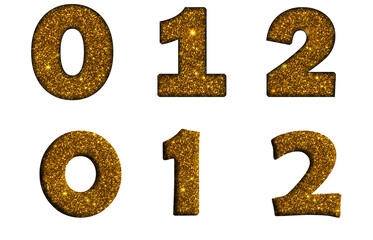 Golden glitter Bling texture Gold Foil  0, 1, 2, 3 Number letter text typography font  copy.png