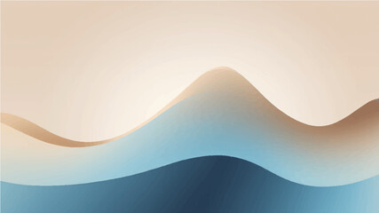 Minimalist Artwork Featuring Smooth Gradient From Blue To Beige