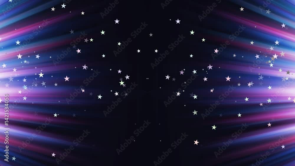 Aufkleber bright colorful shiny light motion and stars particle flow through the light, abstract shine bright 