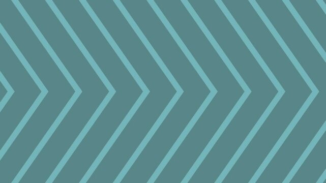 Blue green teal horizontal chevron "sharp bend" warning  arrows moving horizontally from left to right in endless loop animated motion background 4K