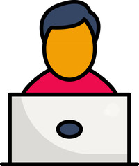 Remote User Icon for Online Work