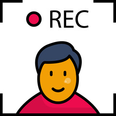 Recording Icon for Online Meetings or Tutorials