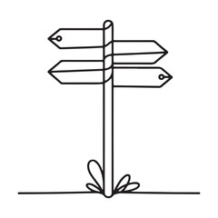 Navigate Your Journey An Exquisite Signpost Vector Illustration for Wayfinding