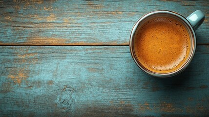 A warm cup of coffee setting the tone for a relaxing and cozy atmosphere