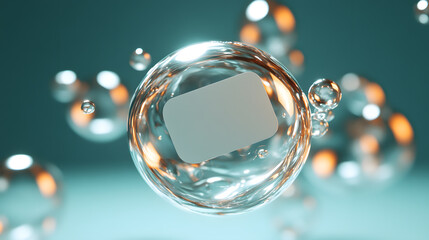 Encapsulated Technology: Transparent Sphere with Rectangular Object