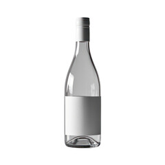 Isolated Wine Bottle On Transparent Background, Generative AI