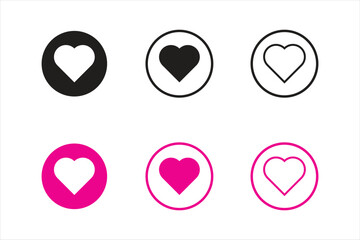 Heart icon. Love symbols isolated. Heart line icon illustration.
