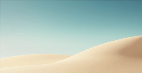 Minimalist Artwork Featuring Smooth Gradient From Blue To Beige