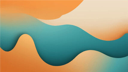 Orange teal beige yellow noisy color gradient background, grainy texture effect, poster banner header backdrop design