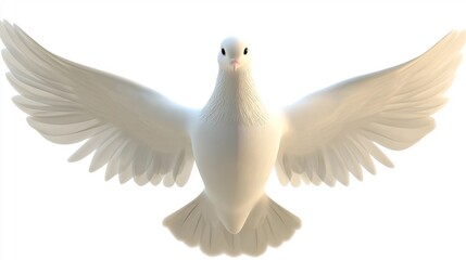 Fototapeta premium white dove isolated on white