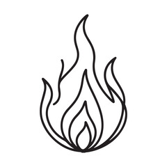 Captivating Flame Silhouette Illustration Representing Passion and Energy