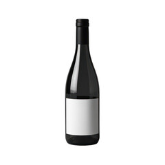 Isolated Wine Bottle On Transparent Background, Generative AI
