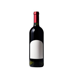 Isolated Wine Bottle On Transparent Background, Generative AI