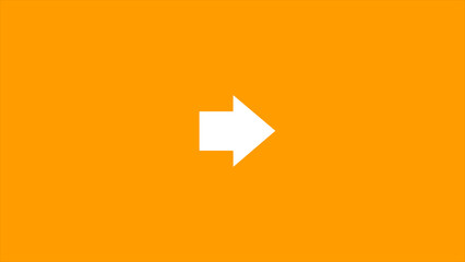 Arrow icon. Animated left arrow pointing on colourful screen.