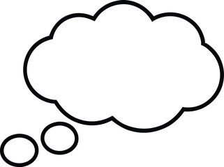 thought bubble line art vector icon.