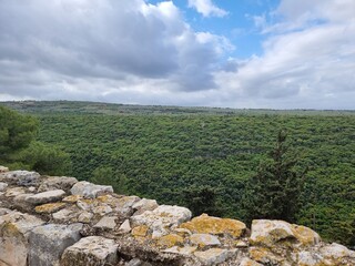 mountain landscape with blue sky